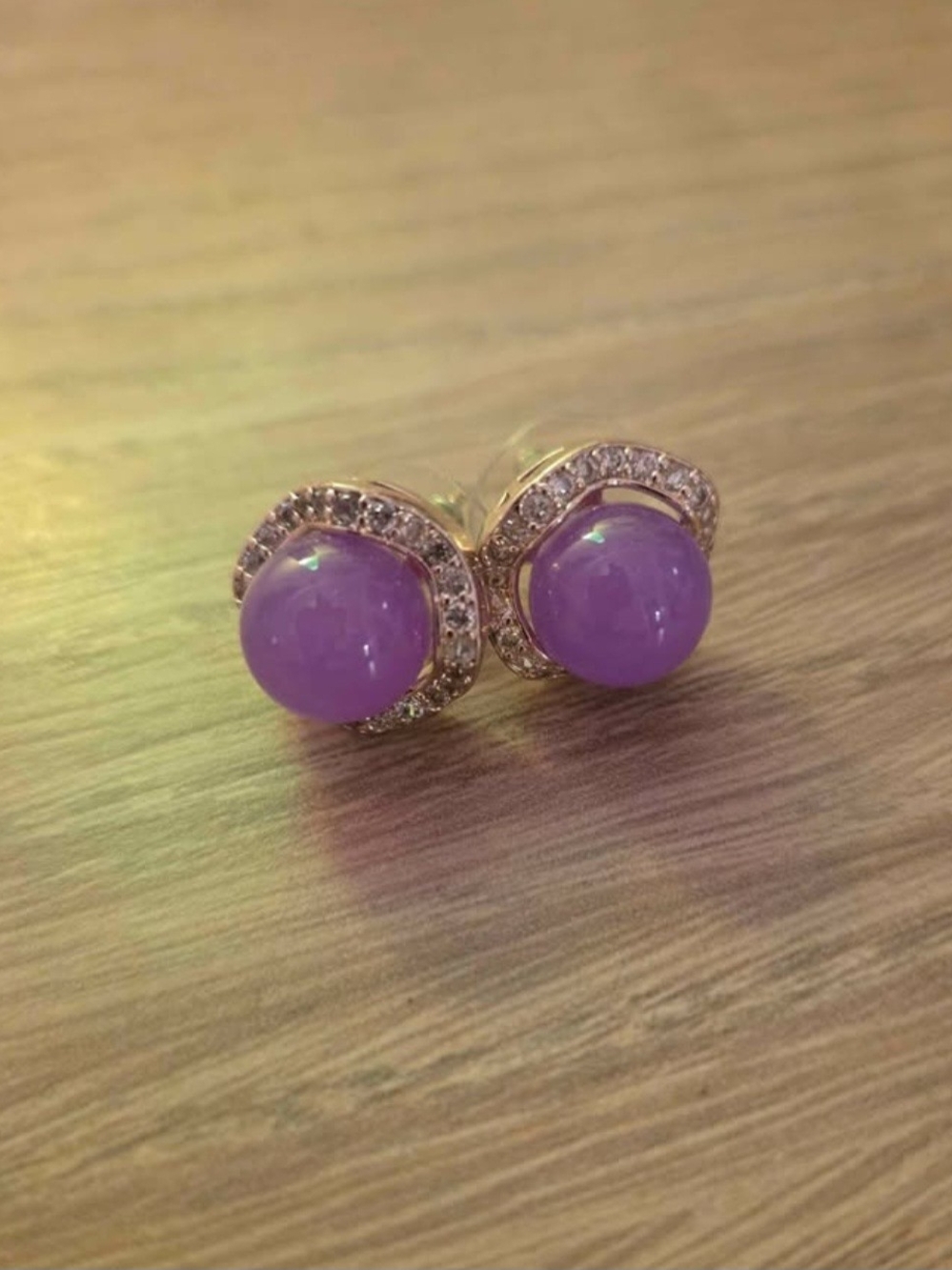 Purple Studded Earrings